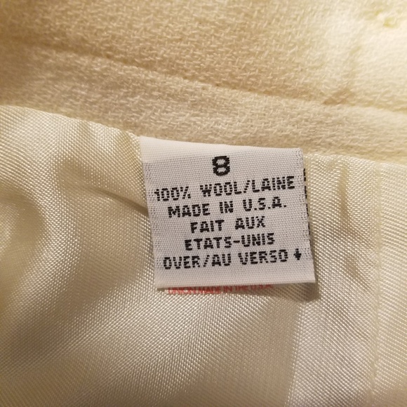 VTG Herbert Grossman Wool Ivory Suit Sz 8 $330 … - Picture 5 of 9